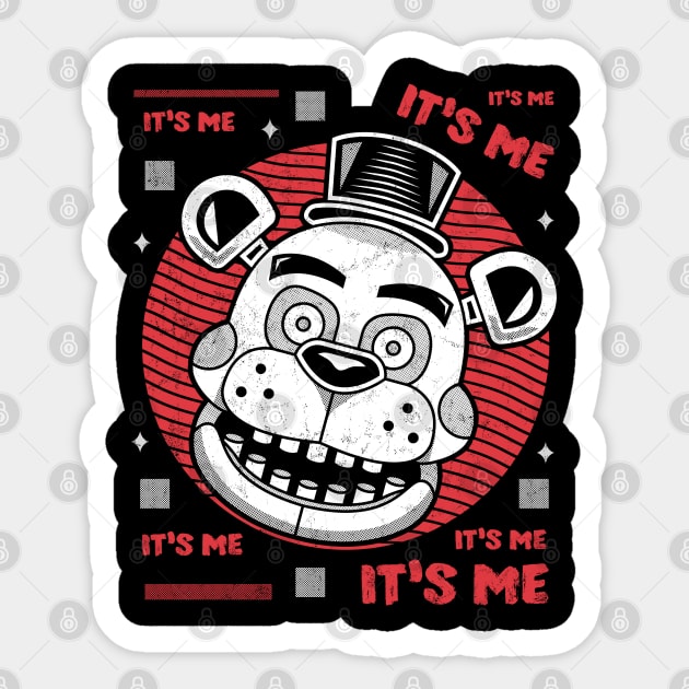 Freddy Robot Bear Sticker by logozaste